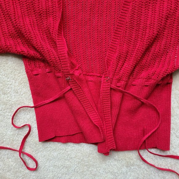 EUC Express Sweater Cardigan Red Size Small - Picture 3 of 5